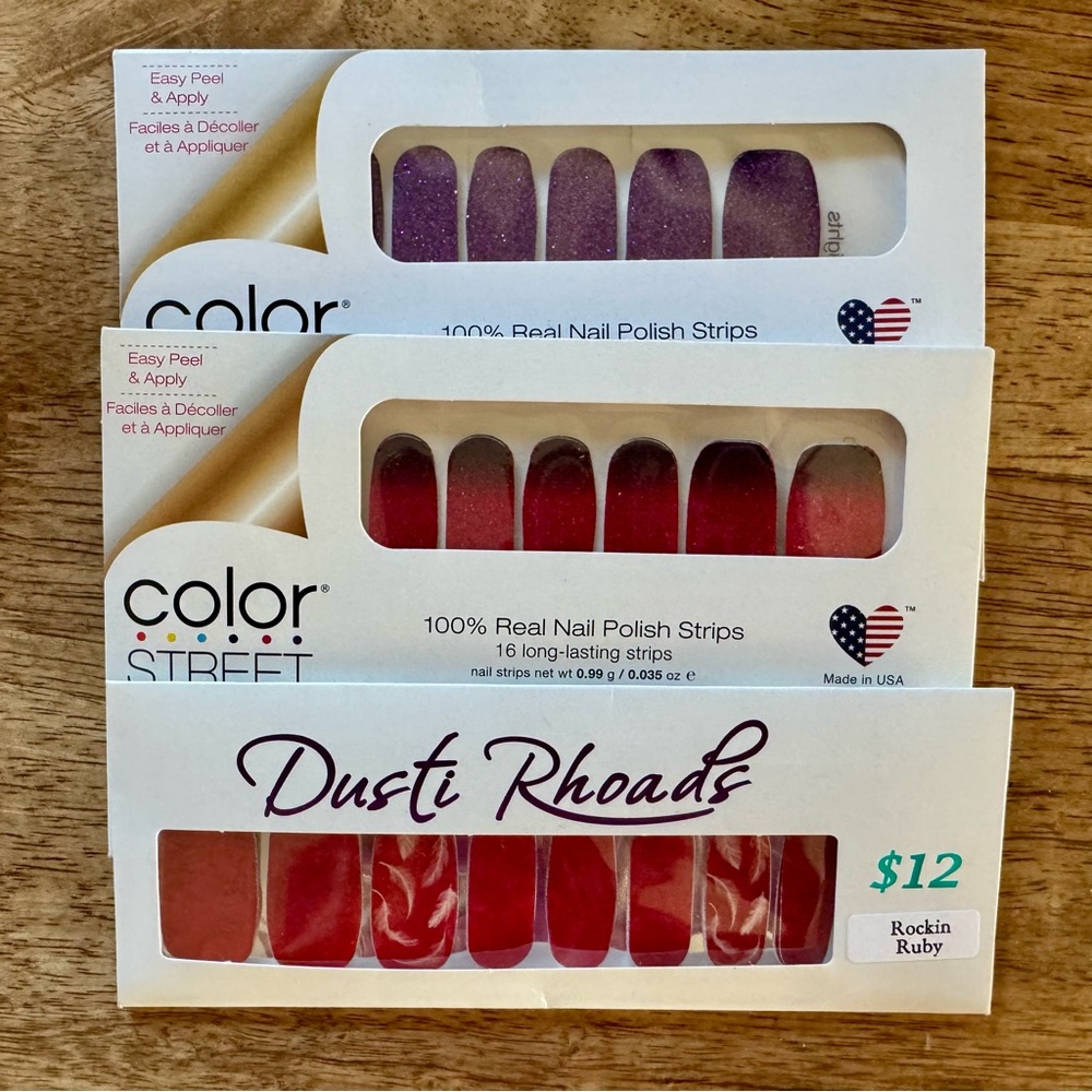 3 sets of nail strips! 💜❤️